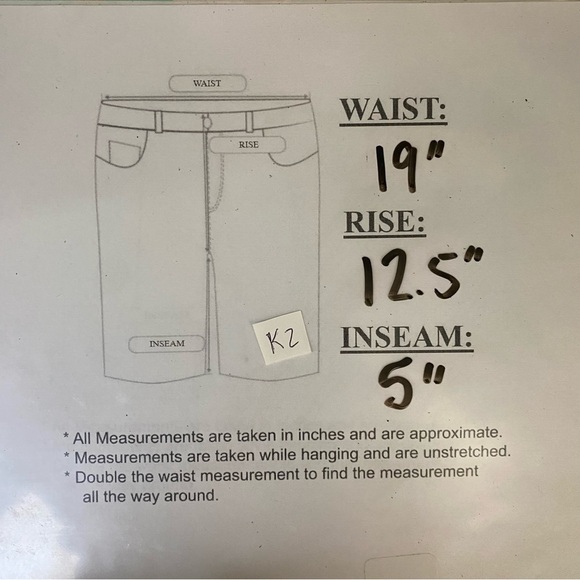 American Eagle High-rise Festival Midi Shorts Button Fly Raw Hem Green Size 18 - Picture 11 of 11